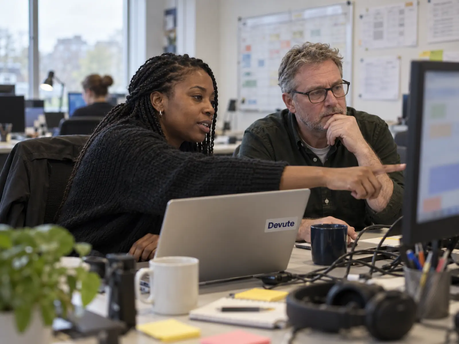 Engineer embedded with an operations team, working at their desk
